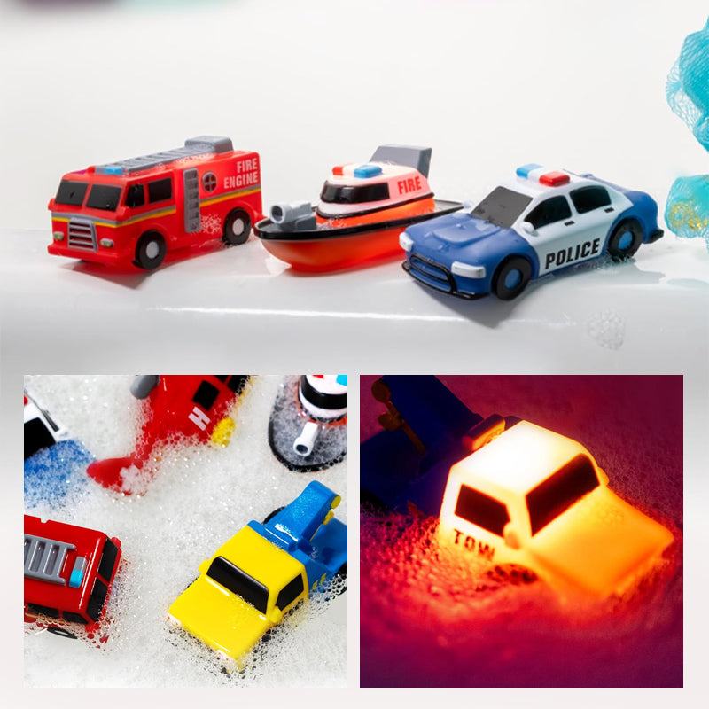 6 Pack Water Activated Flashing Colors Soft Squeezable Sensory Toys