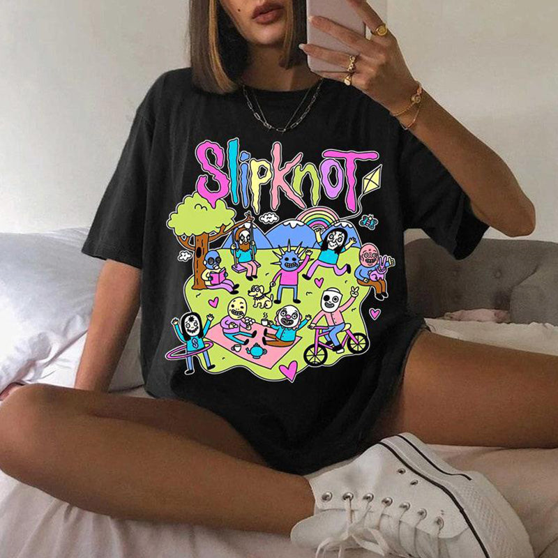 Rolig t-shirt med animetryck