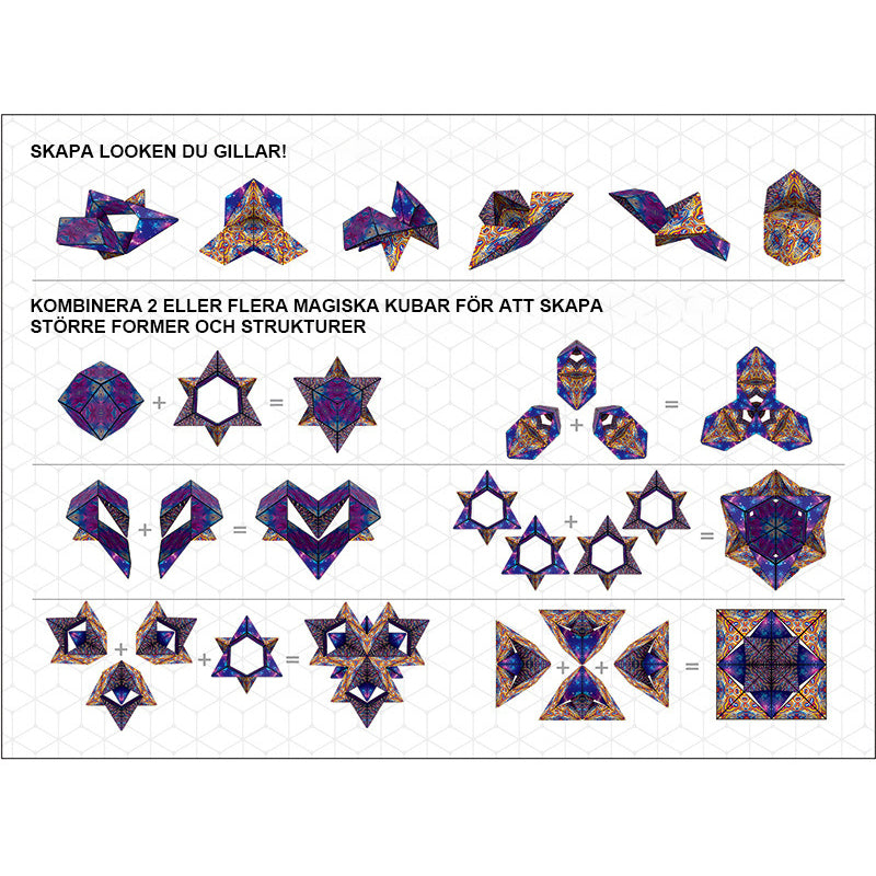 Formskiftande magnetisk magisk kub