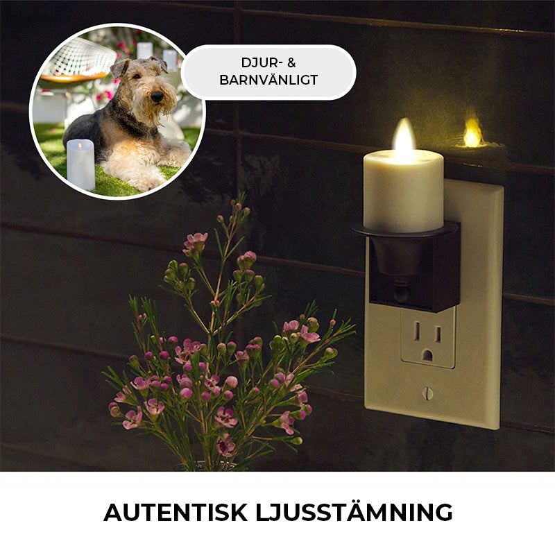 Flamlöst stearinljus Nattljus