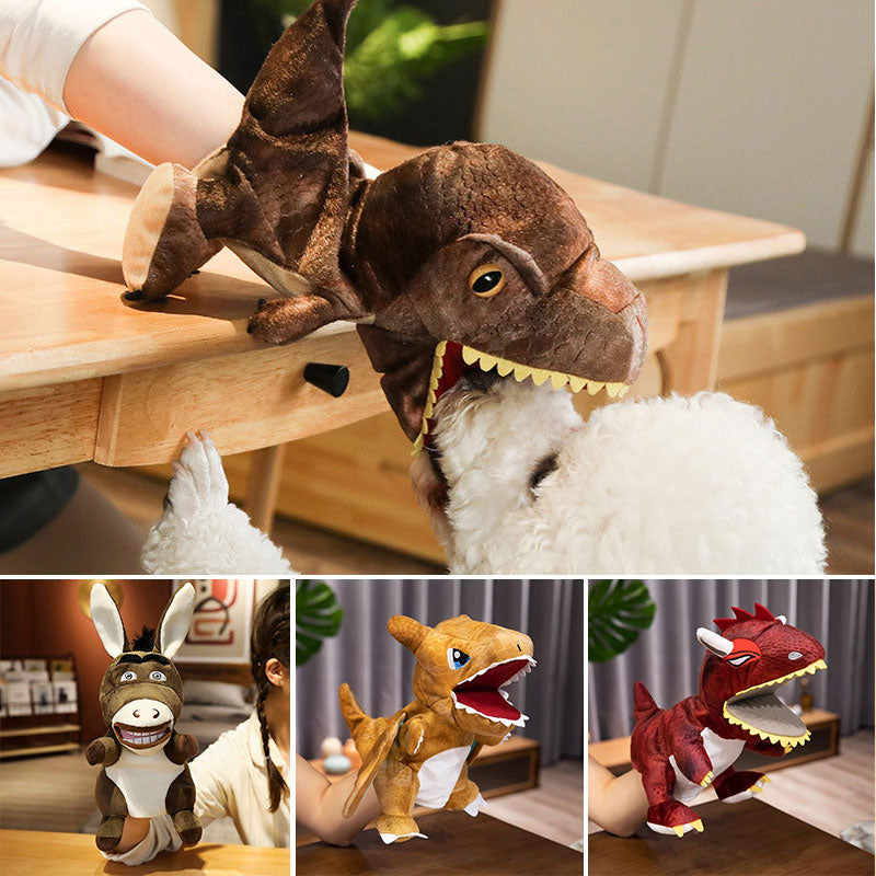 Plush Dinosaurie Handdockor