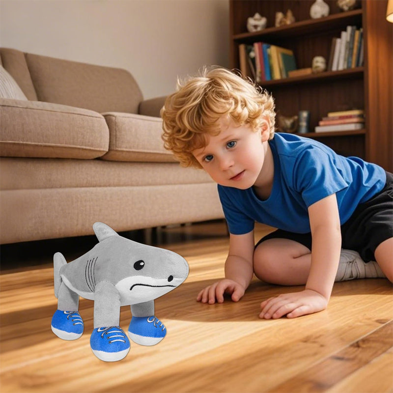 Soft Plush Toy Shark with Sneaker Feet