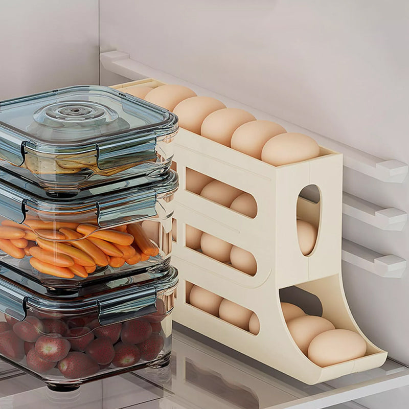 4-Tier Sliding Egg Storage Box