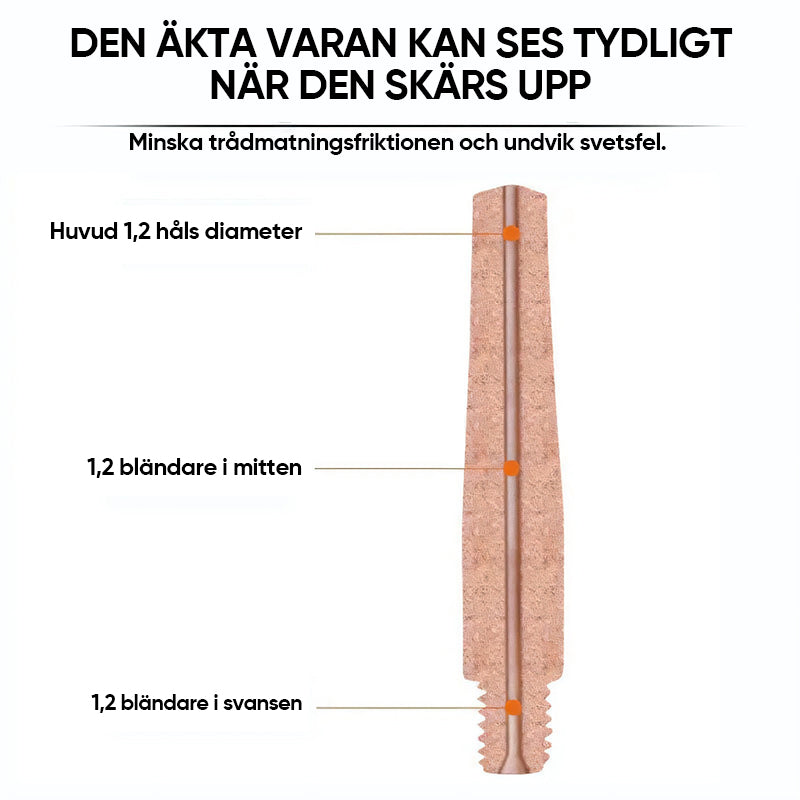 Svetspistolmunstycke med non-stick beläggning för slaggskydd