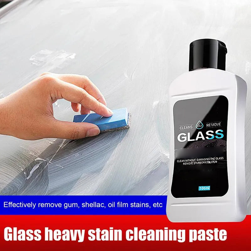 Car glass oil film cleaner