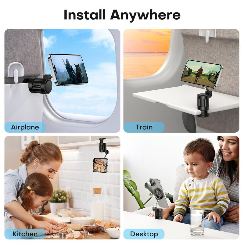 Magnetic foldable phone holder