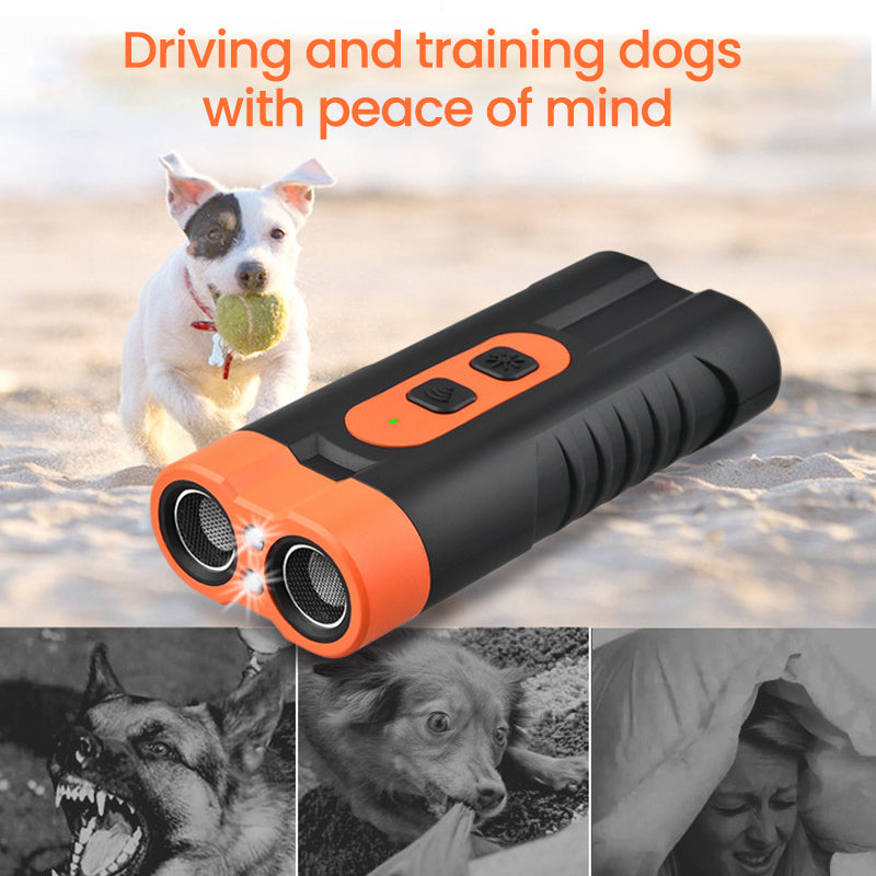 High-power dual-core ultrasonic dog deterrent