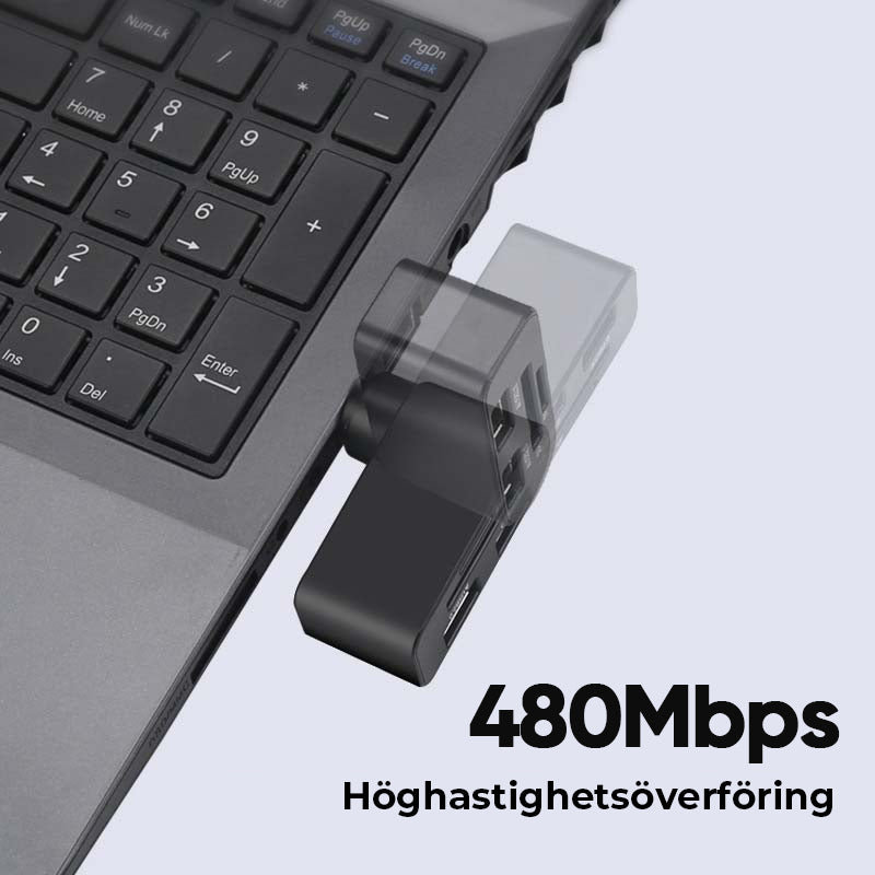 4 i 1 roterbar USB-hubb