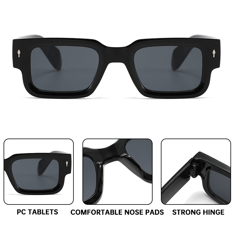 Square Frame Fashion Sunglasses(Free sunglasses bag)