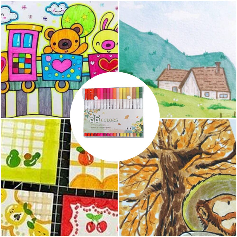 Dual-Tip Watercolor Markers