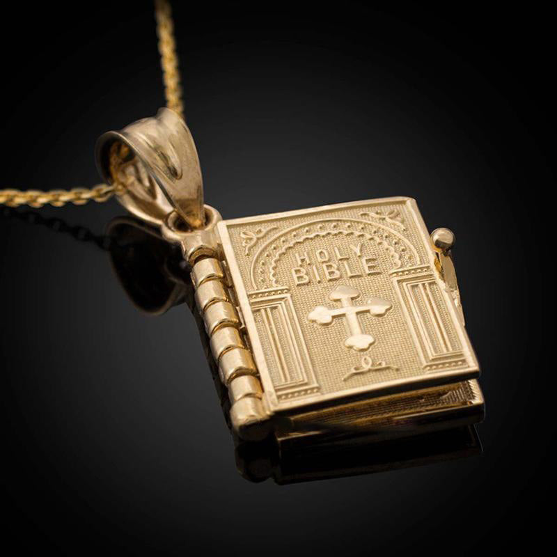 Openable Bible Book Necklace