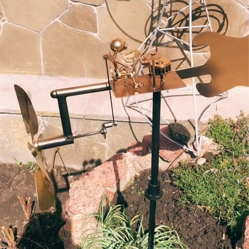 Handmade Metal Drummer Windmill