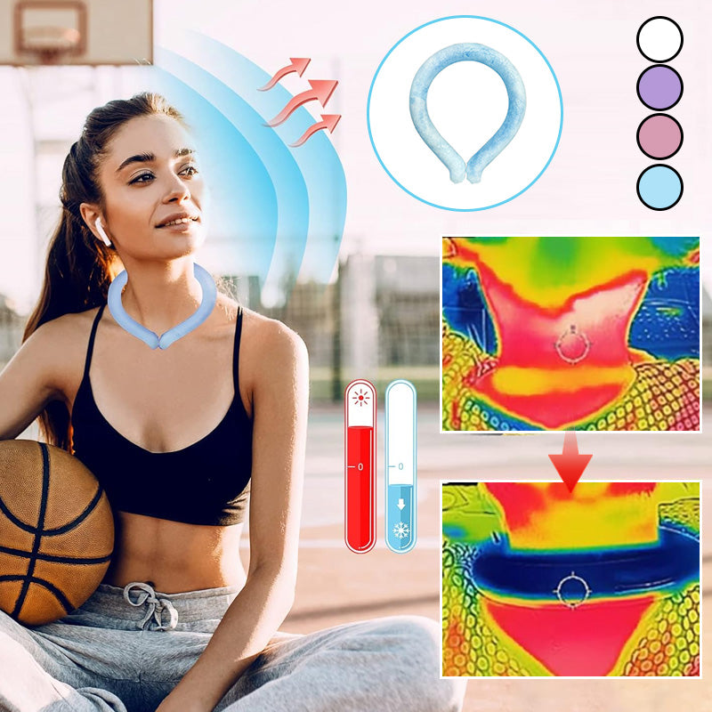 Portable Ice Silk Neck Cooling Ring – Reusable Summer Chill Band for Outdoor Sports, Travel, and Heat Relief