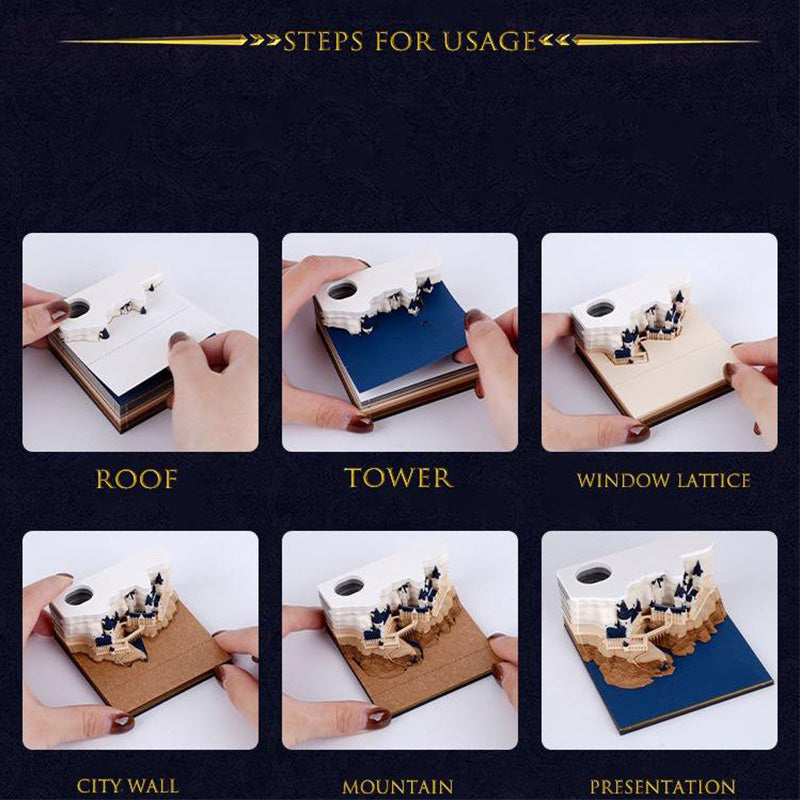 Castle 3D Memo Note Calendar
