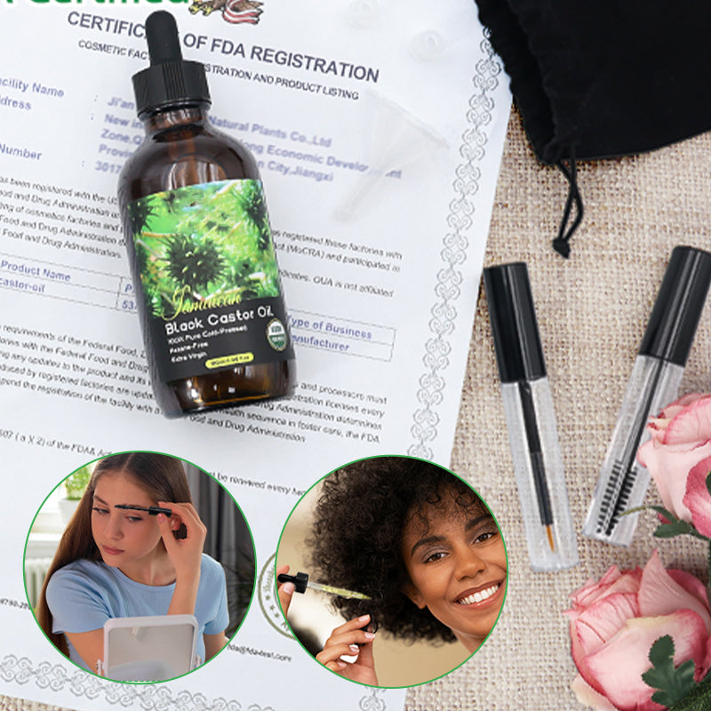 Organic Cold Pressed Black Castor Oil for Hair Growth