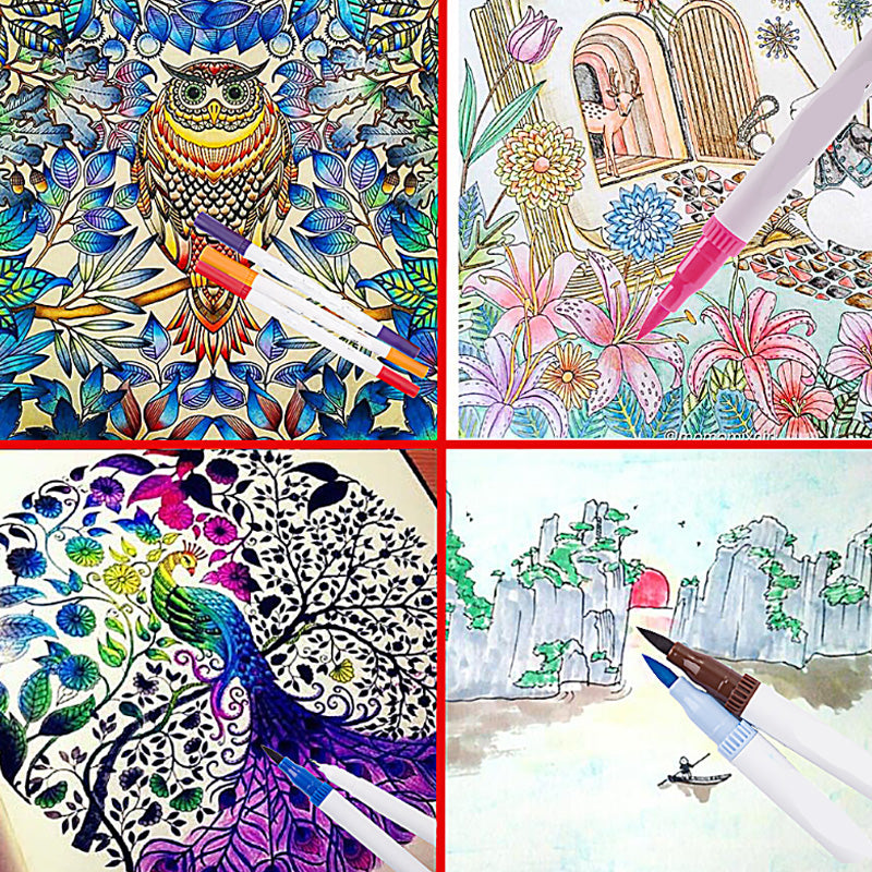 Dual-Tip Watercolor Markers