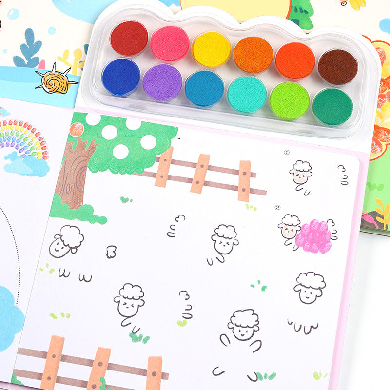 Fingerprint Painting Book with Themed Pages