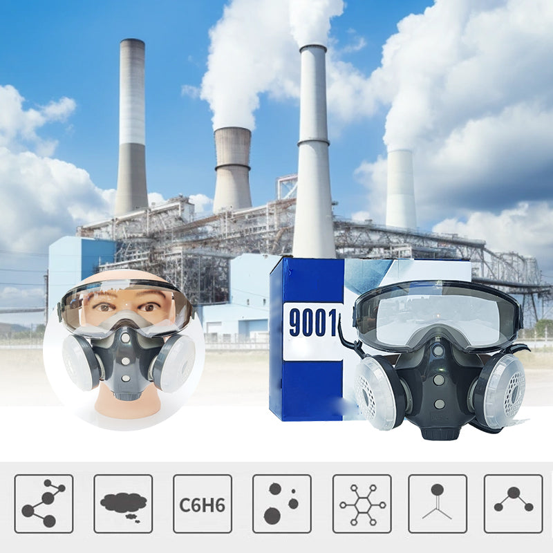 Full-face dust and eye protection mask