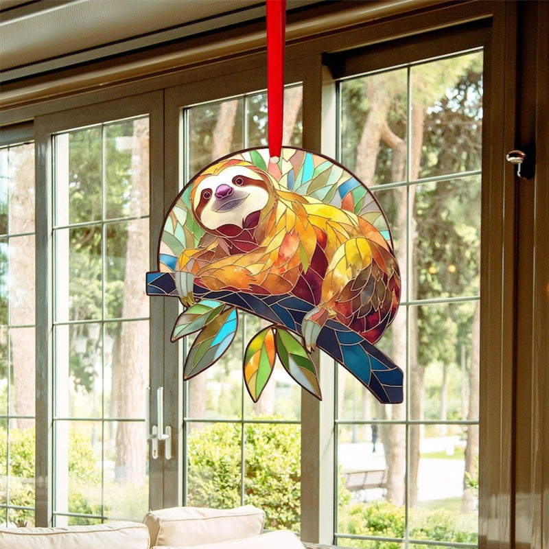 Cute Acrylic Sloth Ornament