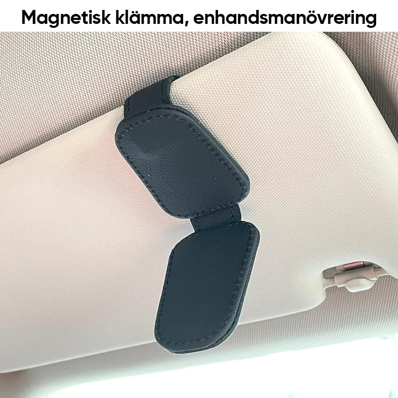 Solglasögonhållare för bilsolskydd