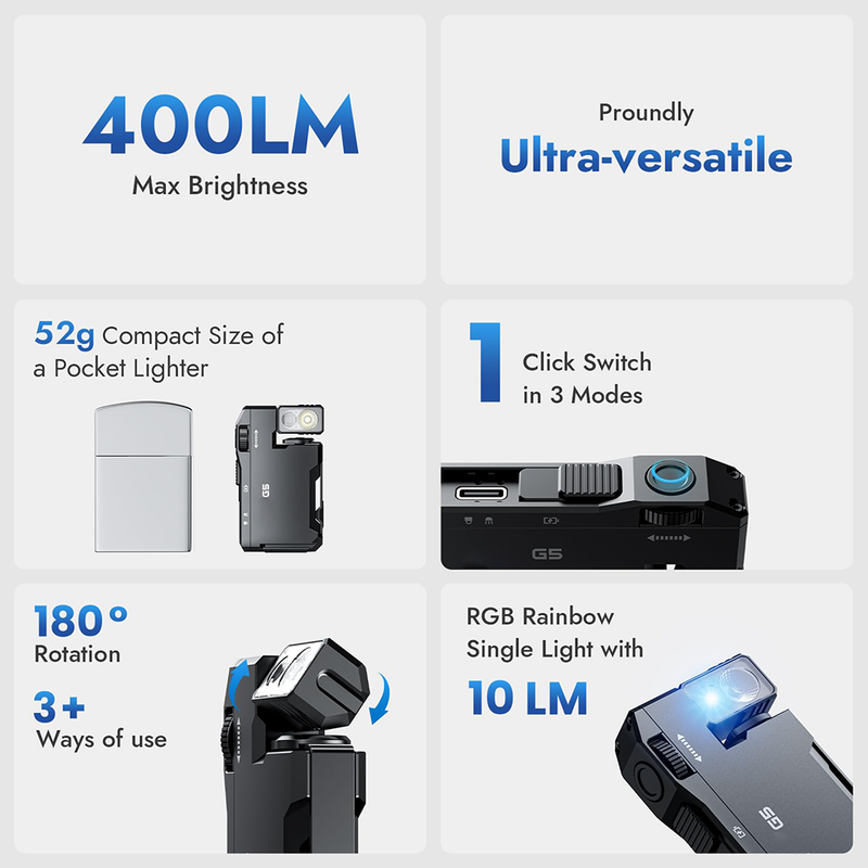 G5 EDC light 400 lumens