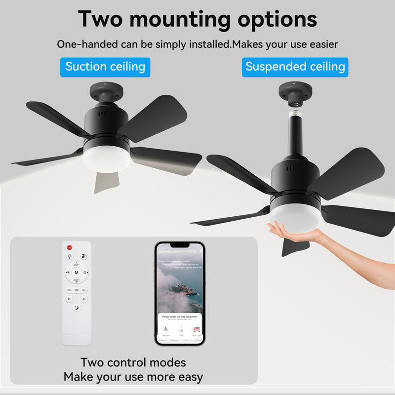 Portable Small Ceiling Fans with Lights