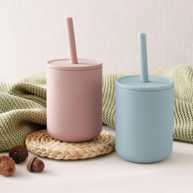 Silicone Baby Cups With Straws and Lids