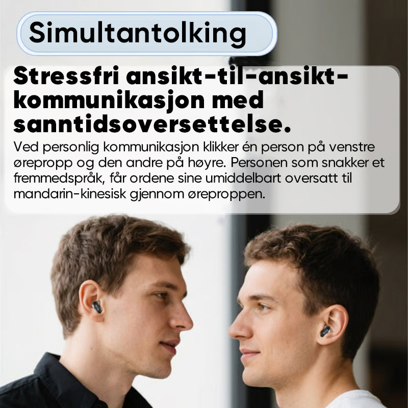 HD-fargeskjerm, intelligent støyreduksjon, hodetelefoner med AI-oversettelse
