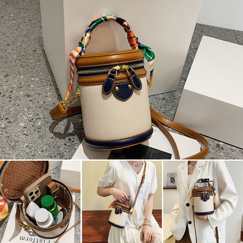 Colorblock Bucket Bag for Women