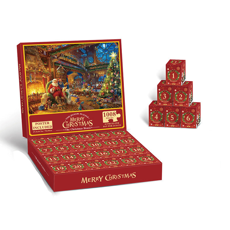 Jigsaw Puzzle Advent Calendar - 24 Days Countdown Calendar
