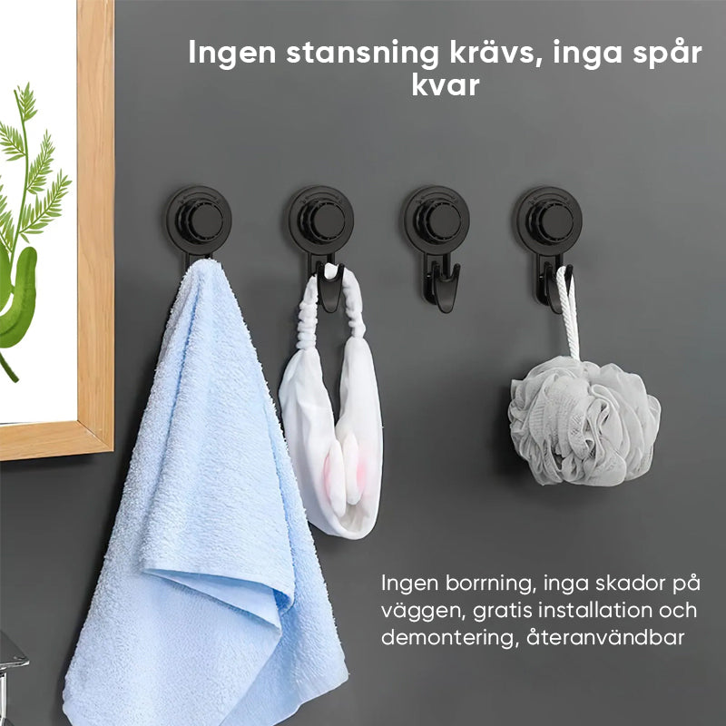 Roterande sugkoppskrokar