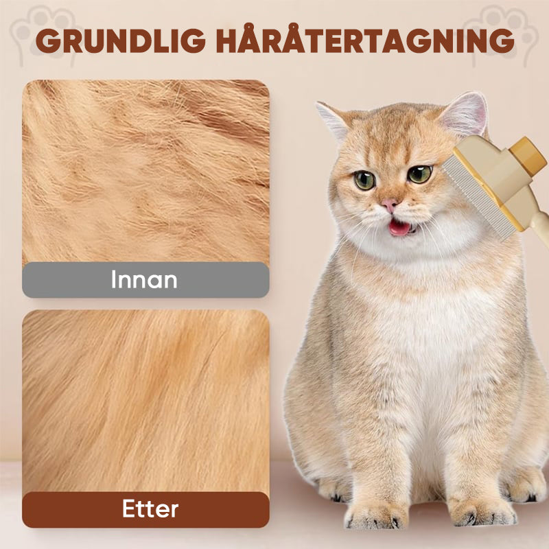 Självrengörande borst för djurvård