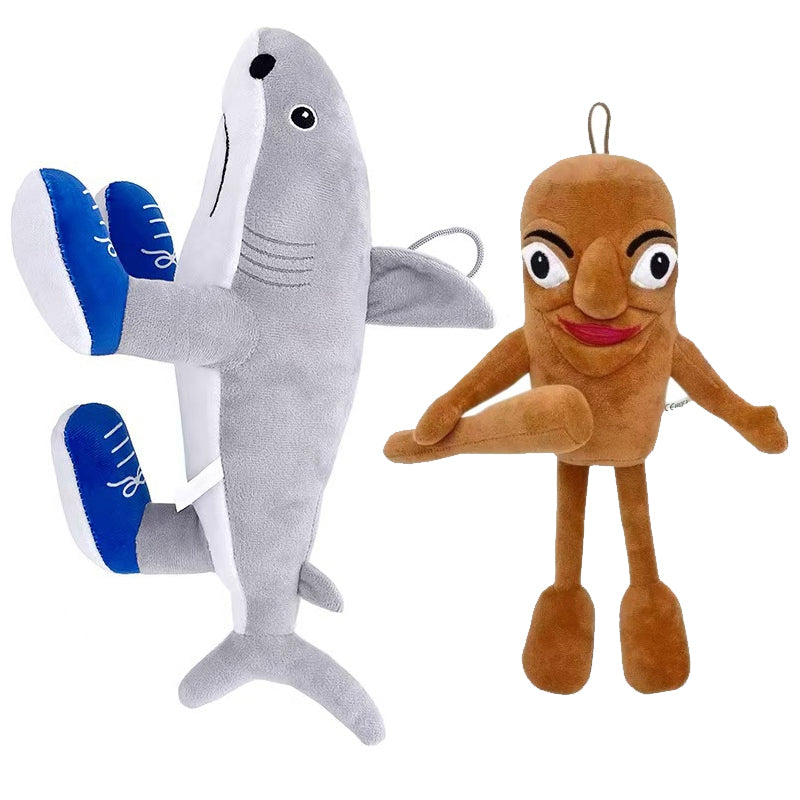 Soft Plush Toy Shark with Sneaker Feet