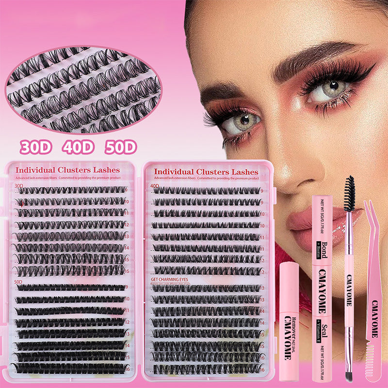 Naturligt fluffigt set med lösögonfransar