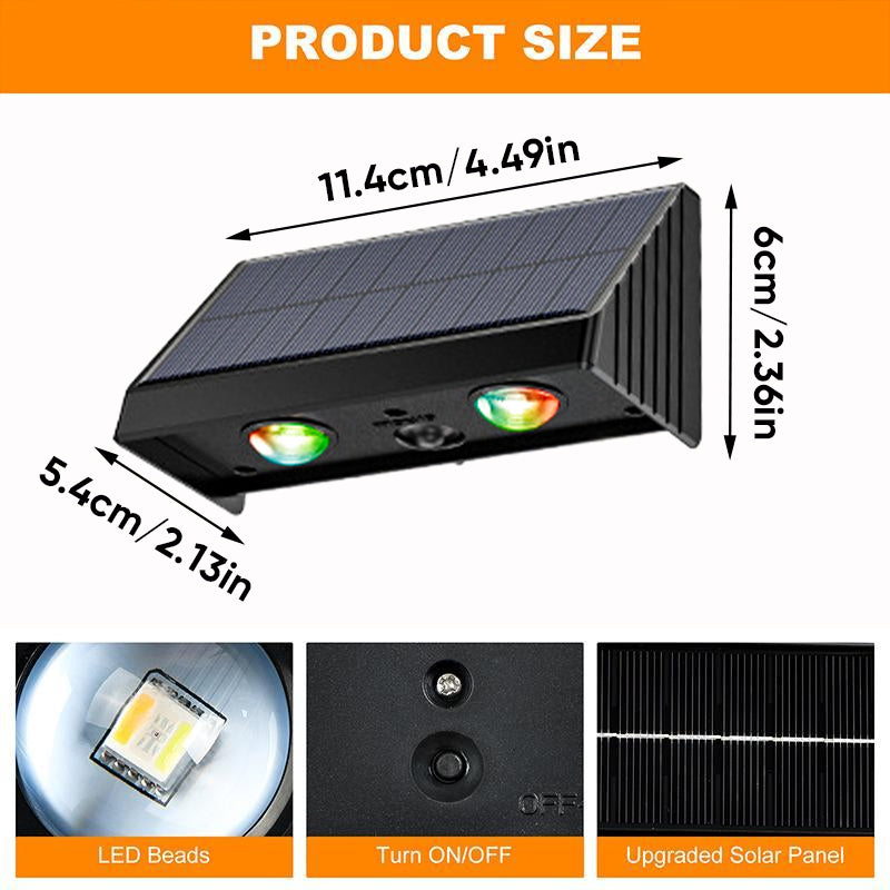 Modern Solar-Powered Waterproof LED Fence Lights