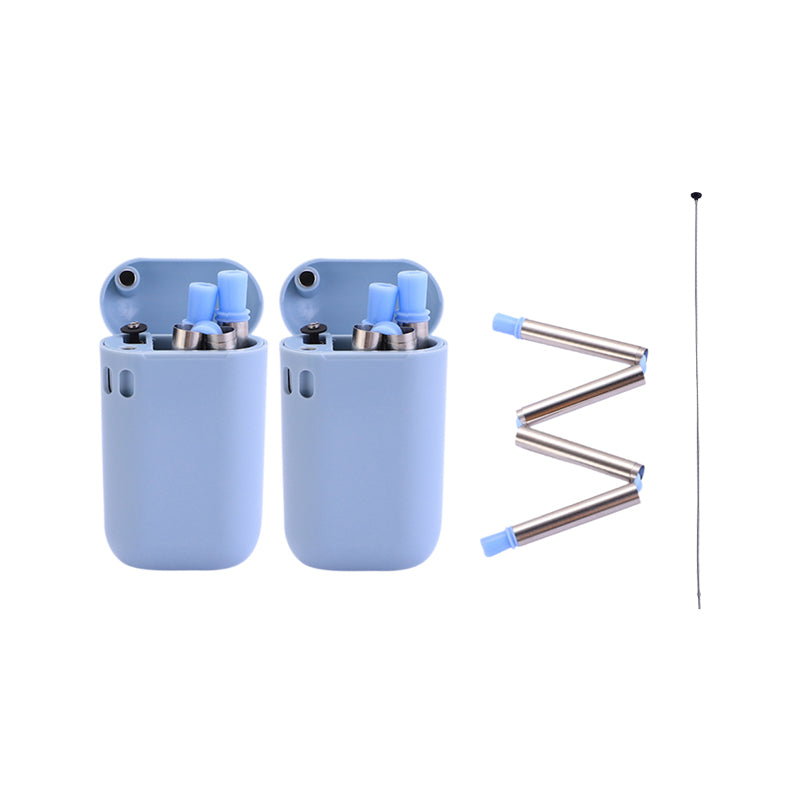 Hopfällbart sugrör i rostfritt stål