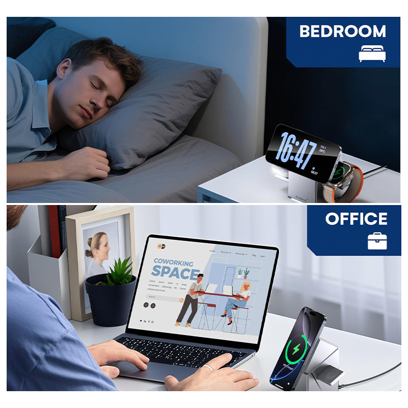 3 in 1 Wireless Charging Station for Apple