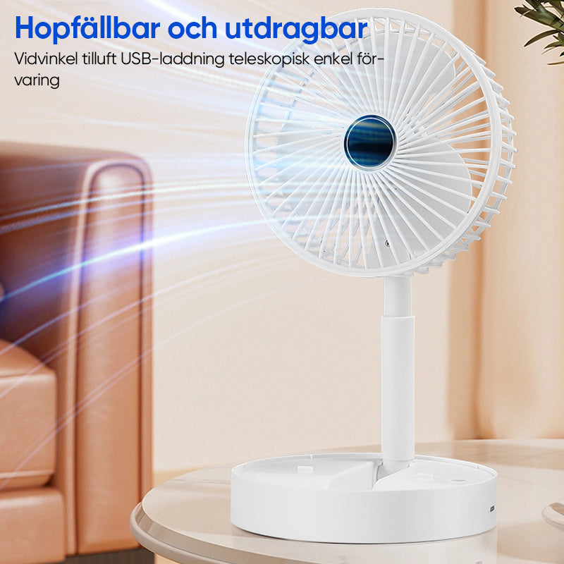 Teleskopisk fällbar fläkt