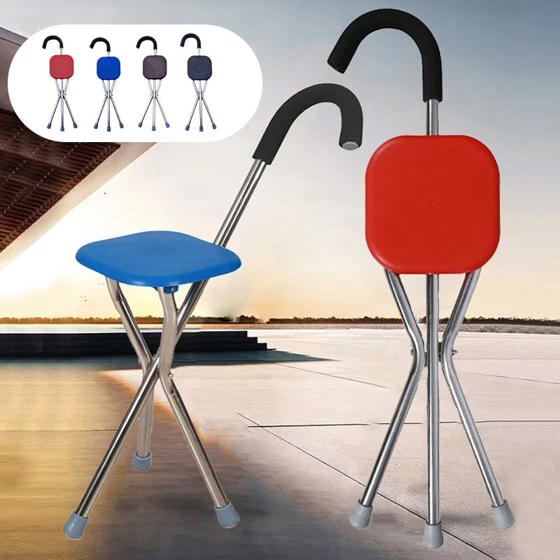 Foldable Walking Stick Chair