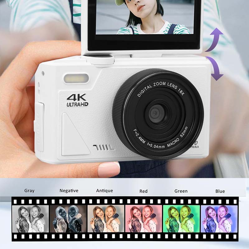 64 Million Pixels High-Definition Flip-Screen Digital Camera