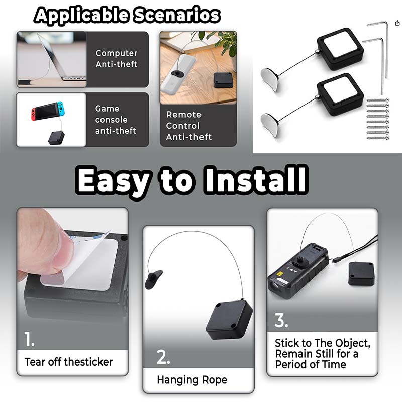 Anti-Theft Retractable Tether Box