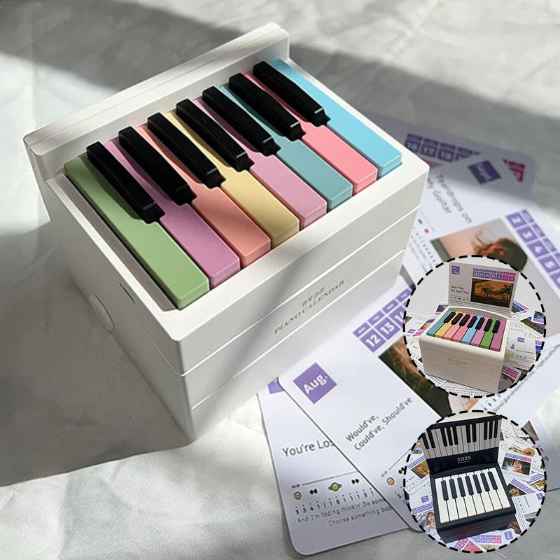 Piano Calendar 2025 with Music Lyrics