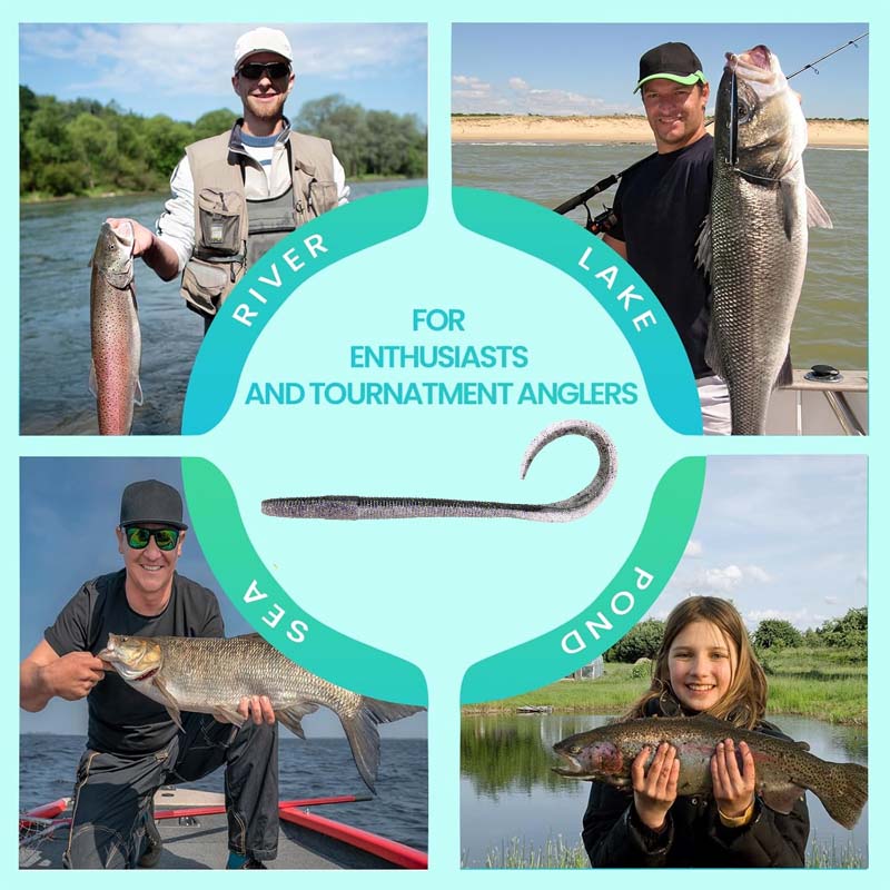 Realistic Soft Worm Fishing Lures(8 Pcs per pack)