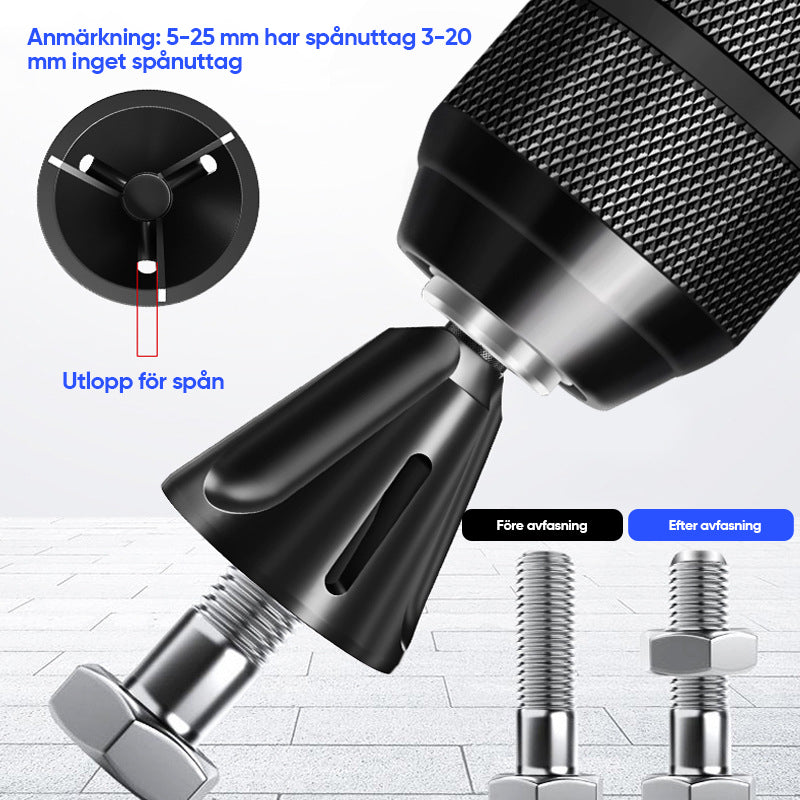 Avgradning av yttre fasverktyg med volframkarbidblad