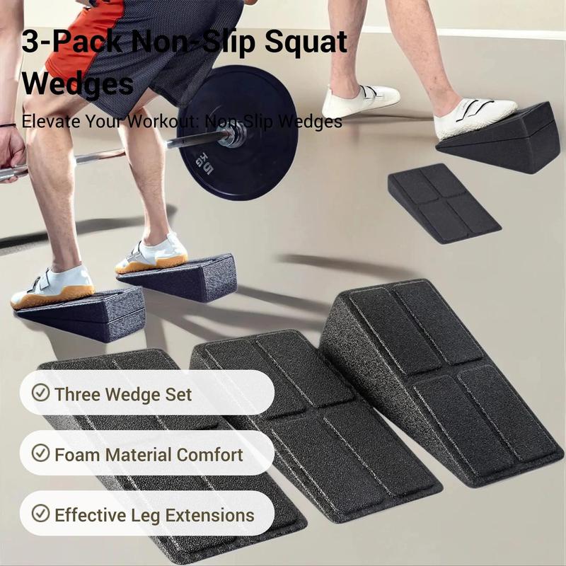 Adjustable Non-Slip Squat Wedge – 3-Piece Set