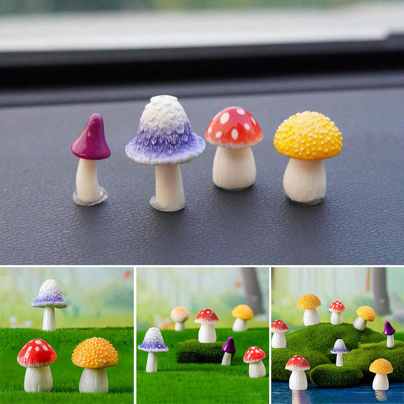 Simulation Mushroom Car Decoration
