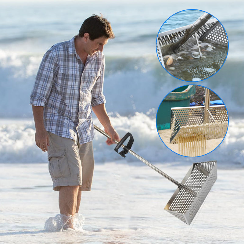 Sand Flea Rake, Long Handle Sand Sifter for The Beach