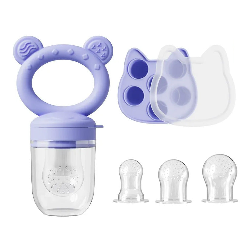 Baby Food Fruit Feeder & Breastmilk Popsicle Mold Set