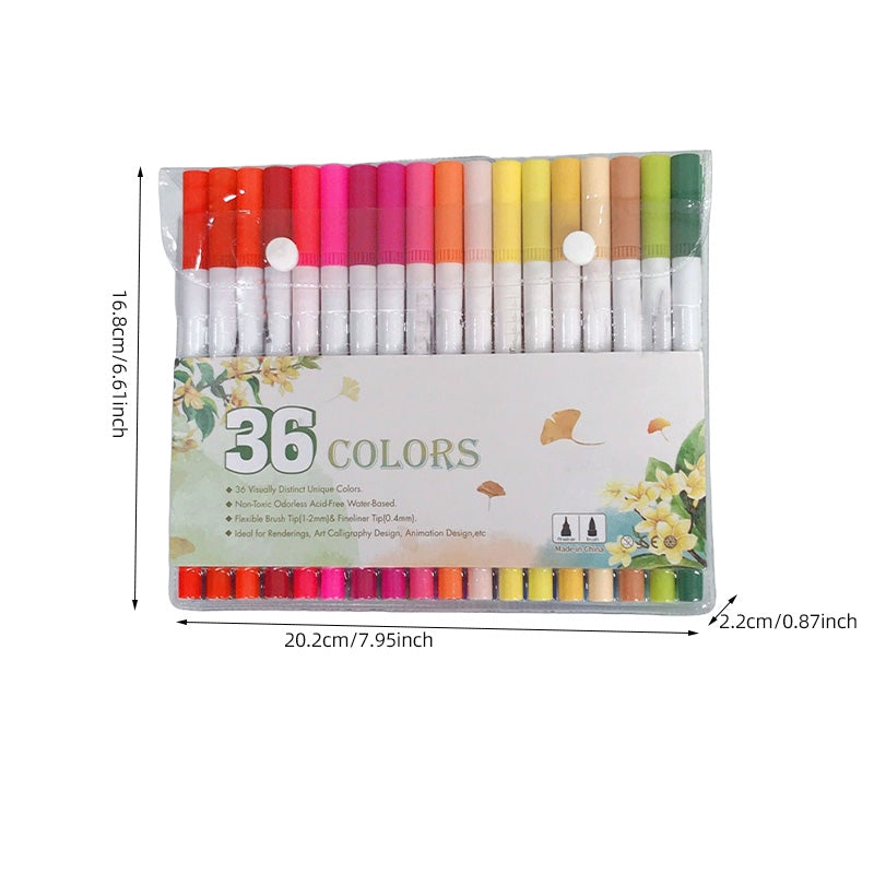 Dual-Tip Watercolor Markers