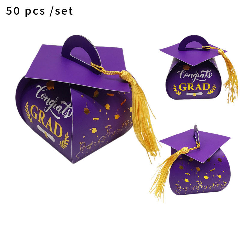 🎁✨50 × Graduation Cap Gift Boxs(🍬No Candies)